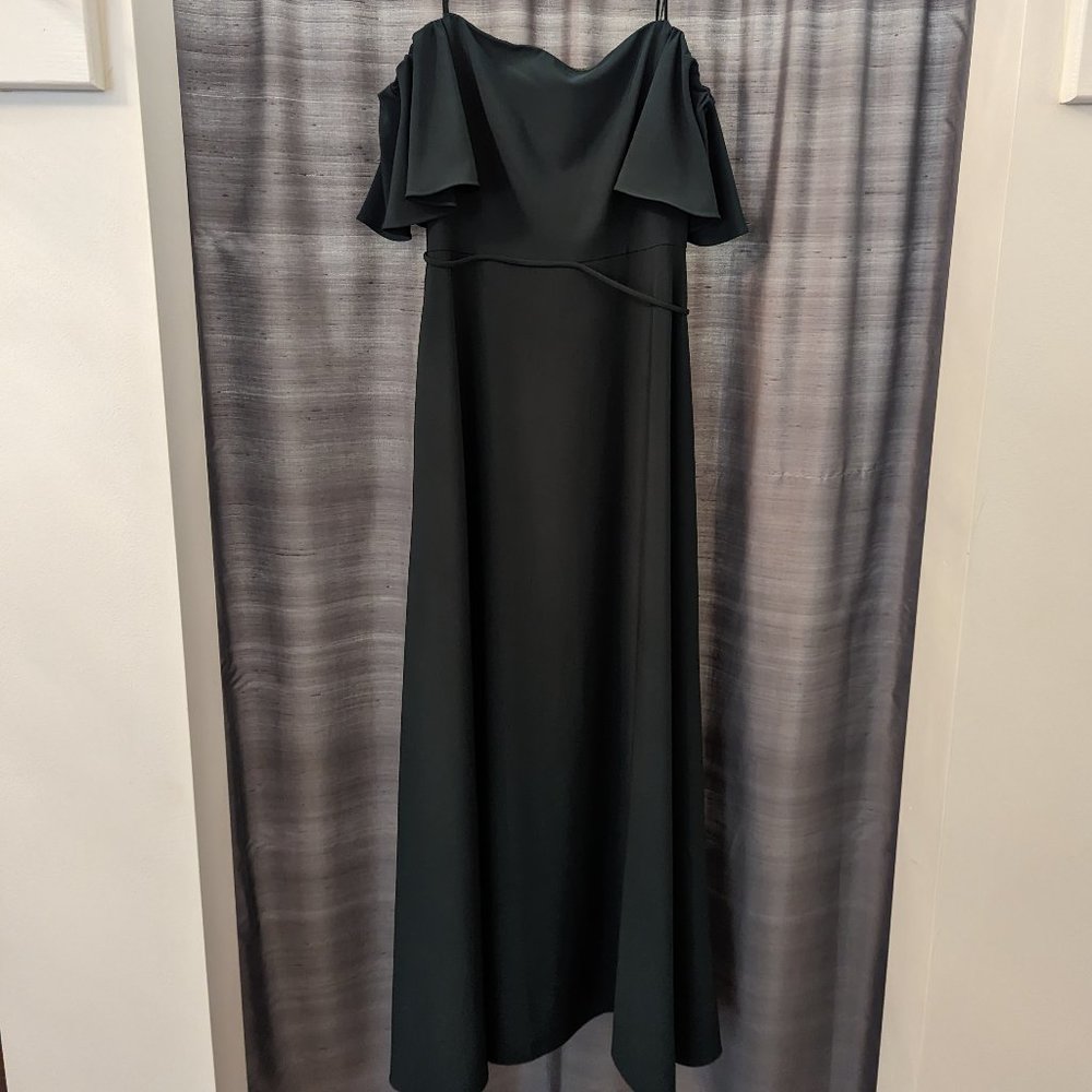 Theia, Crepe fabric, hunter green size 12